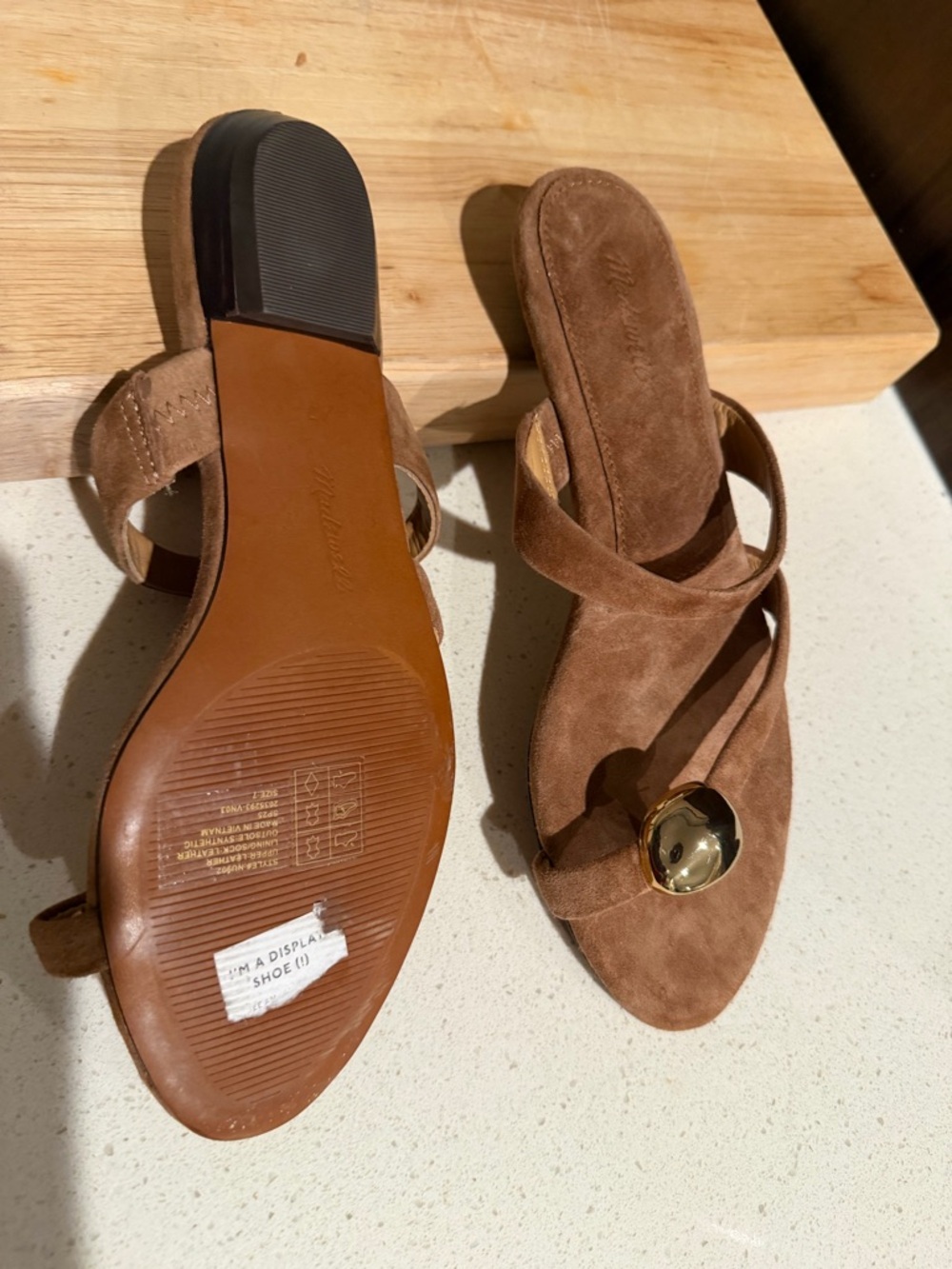 Madewell The Mila Organic Hardware Thong Slide Sandal Size 7 retail $120 - Picture 12 of 12